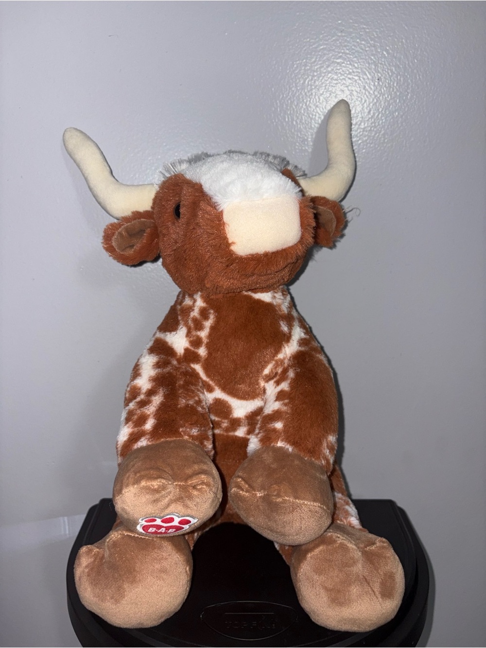 Brown and Cream Plush Bull Stuffed Animal - Kids Toy